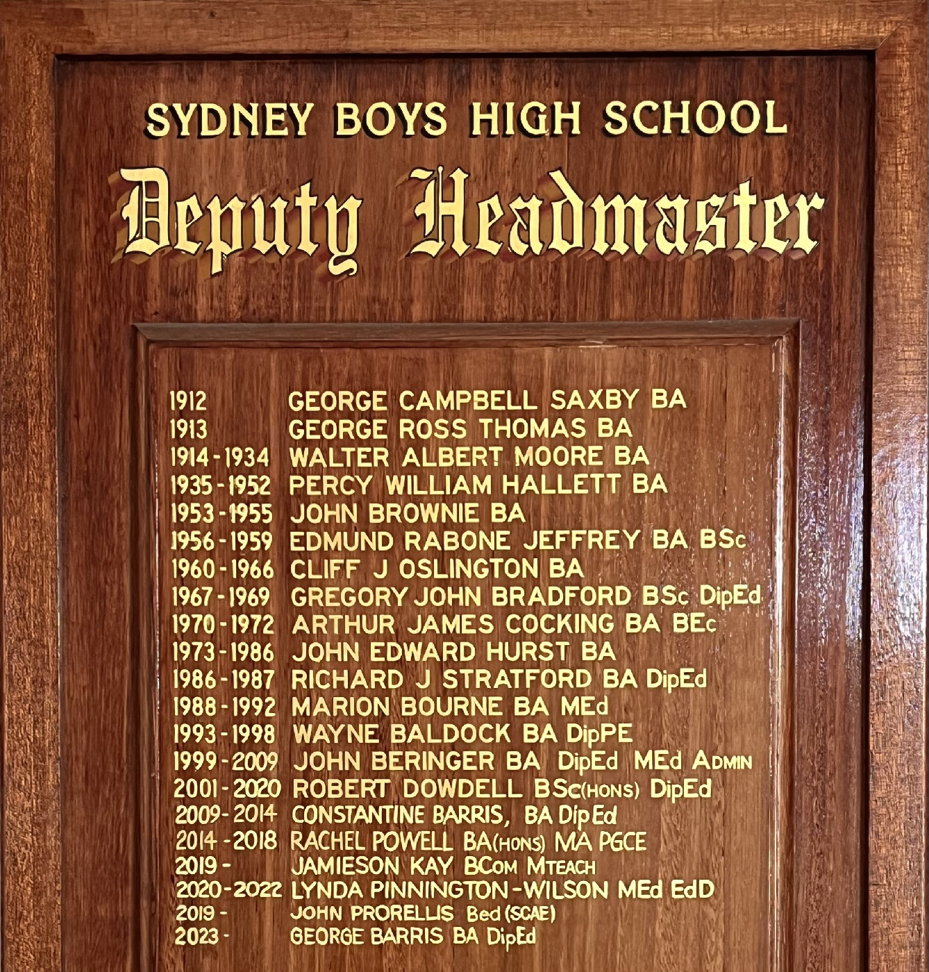 Deputy Principals and Deputy Headmasters