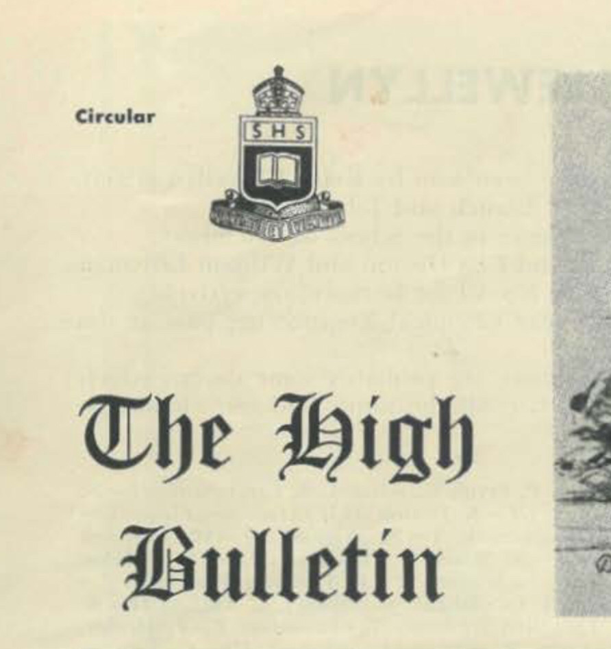 The High Bulletin 1957-1959