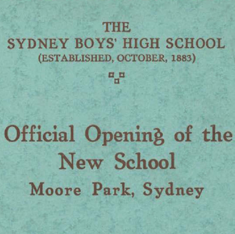 Official opening of the new school at Moore Park, 9 June 1928