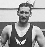 Resleure as a member of the Olympic Club’s water polo team in California, 1920.